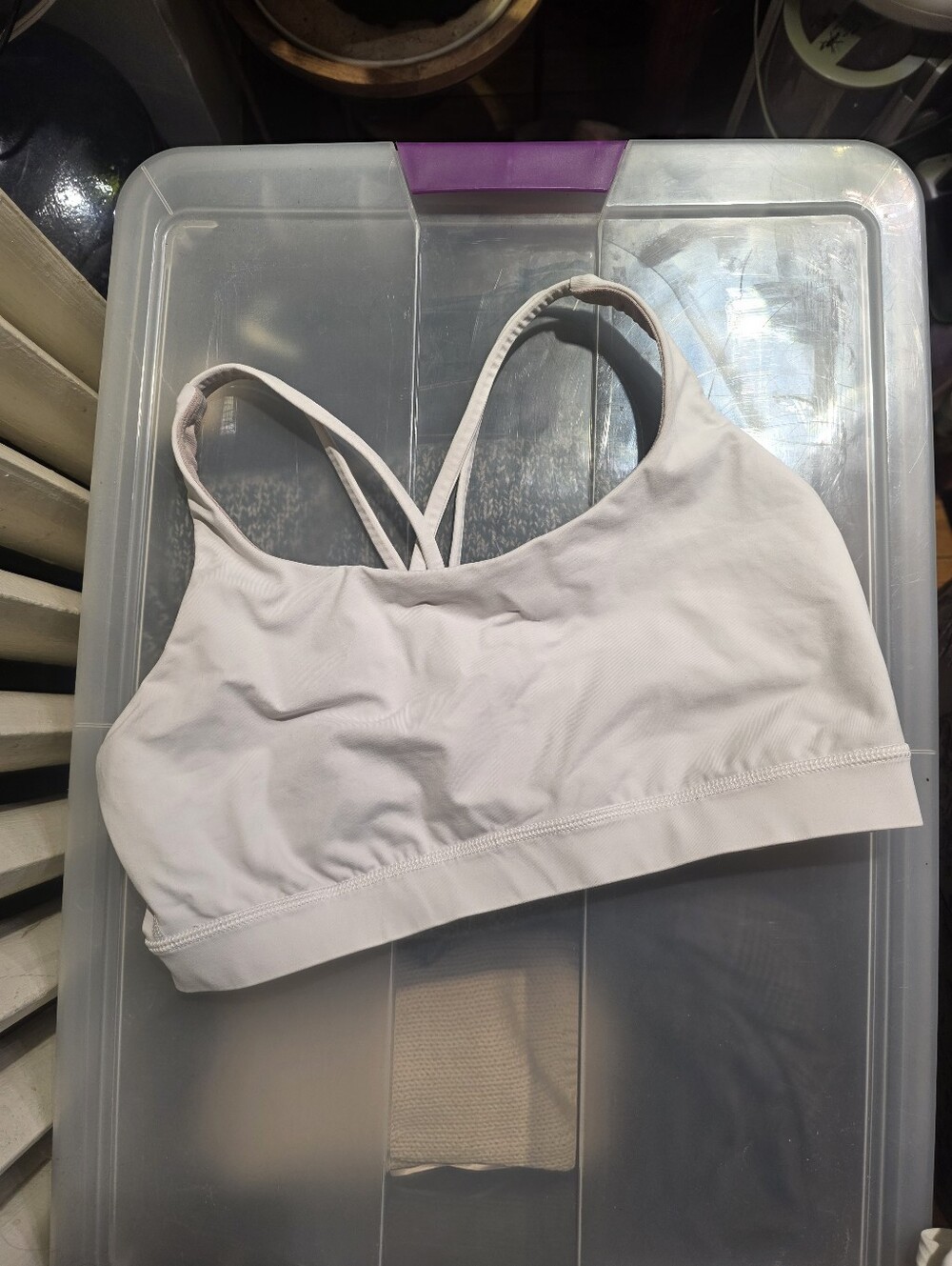 Lululemon White Energy Bra 10